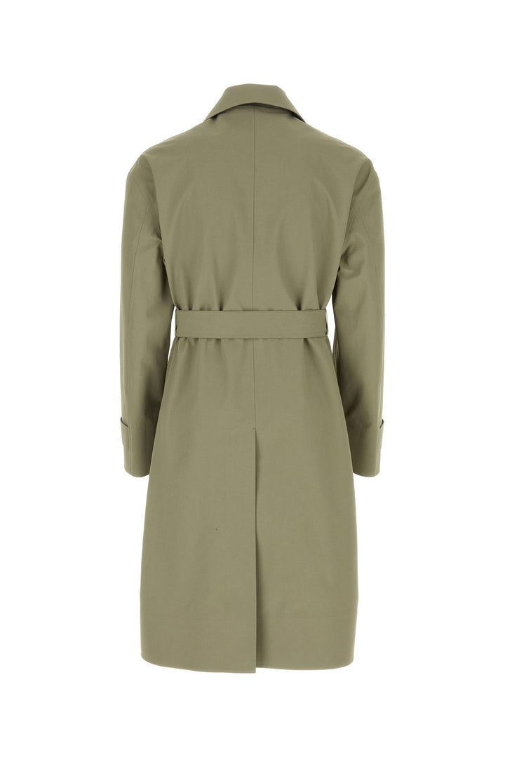 Army green cotton trench coat