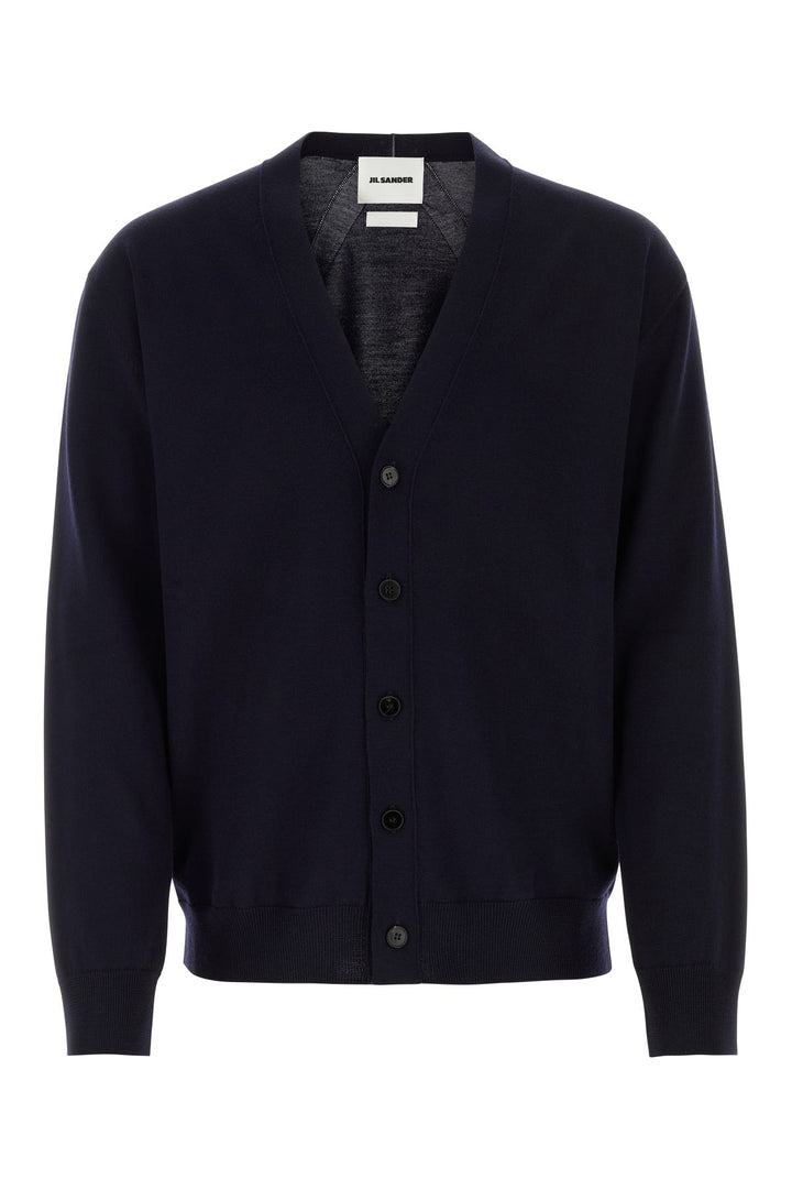 Midnight blue wool cardigan