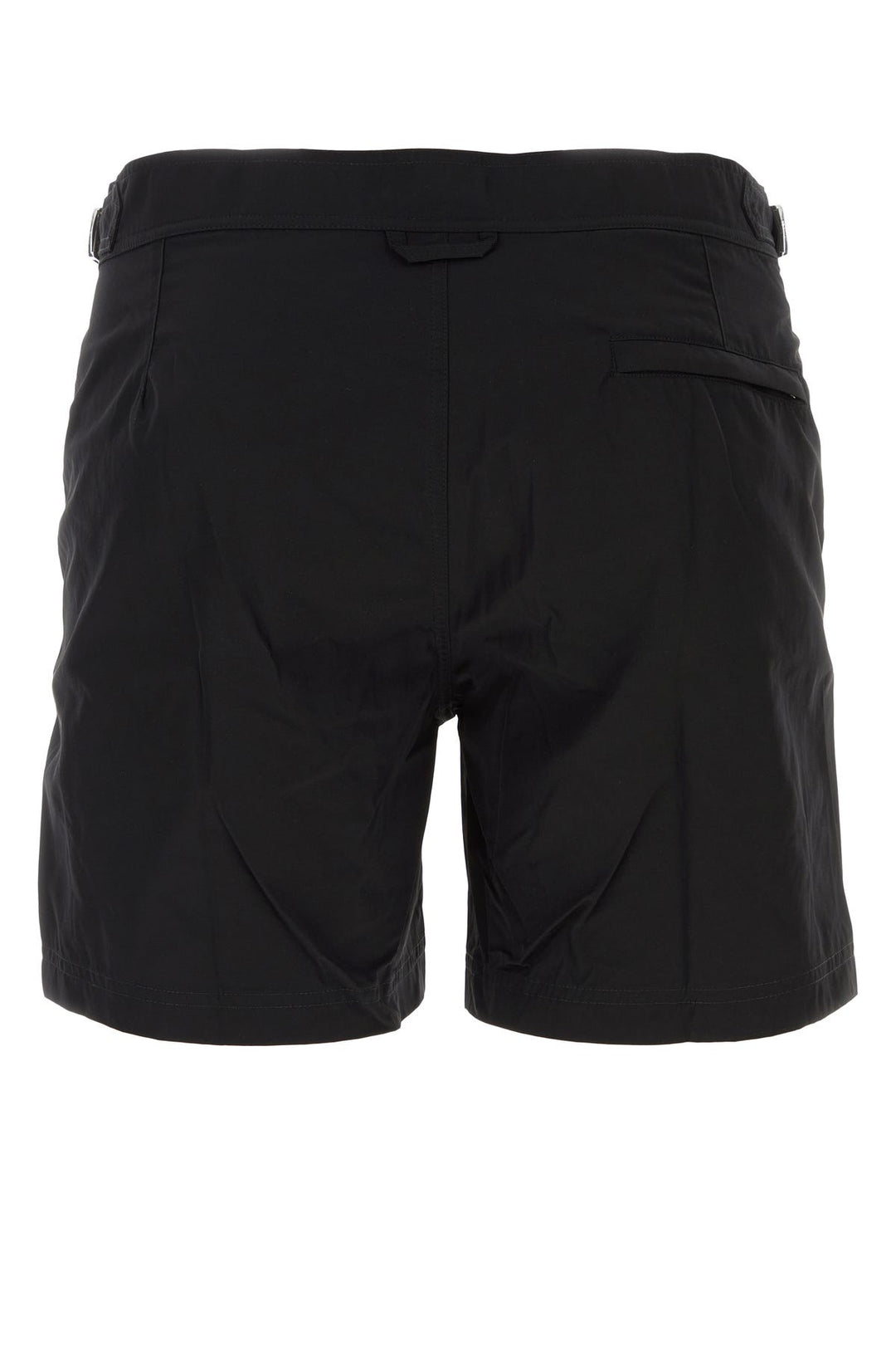 Black nylon swimming shorts