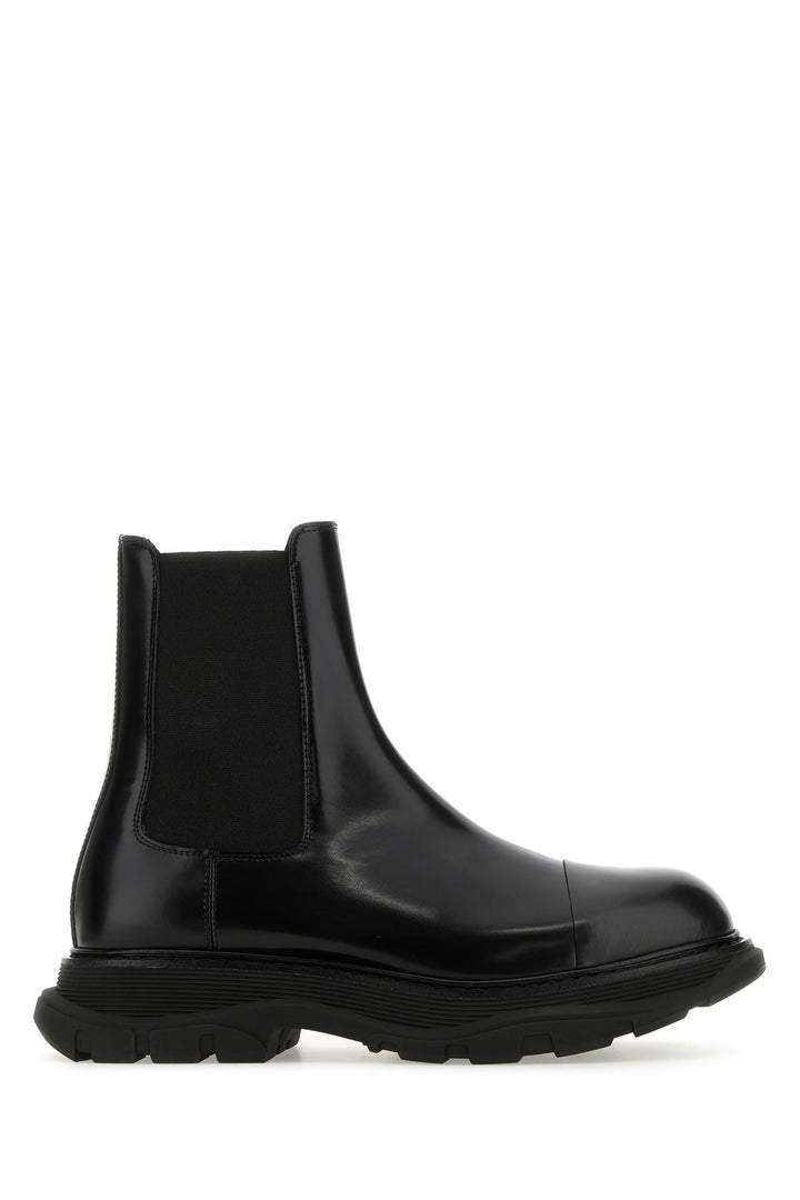 Black leather Chelsea Tread ankle boots