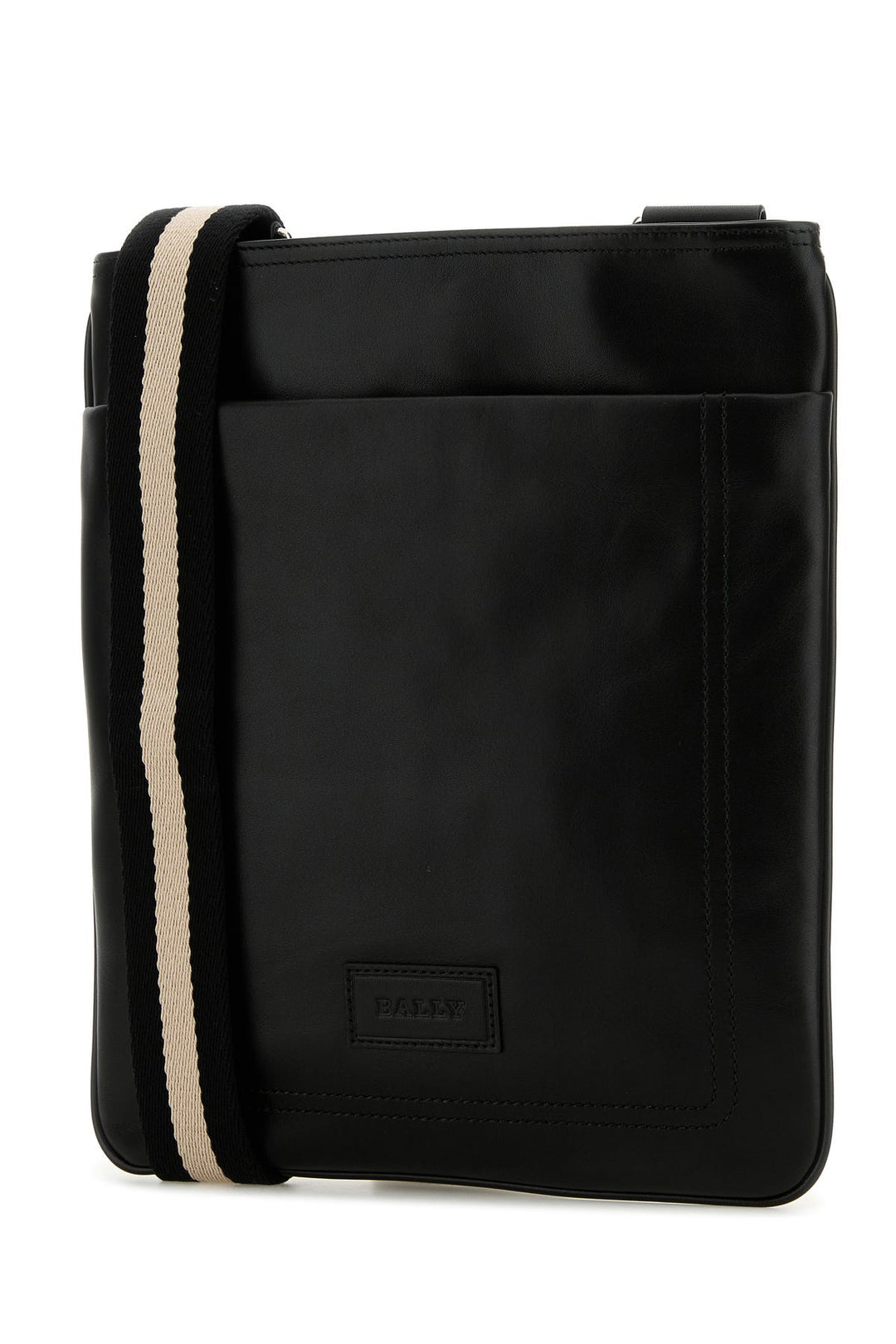 Black leather Torino crossbody bag