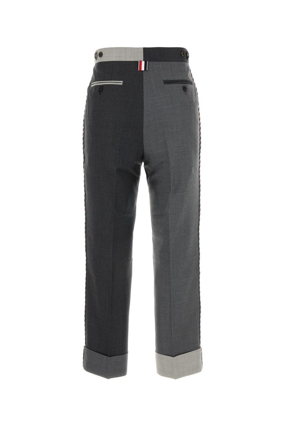 Two-tone wool pant