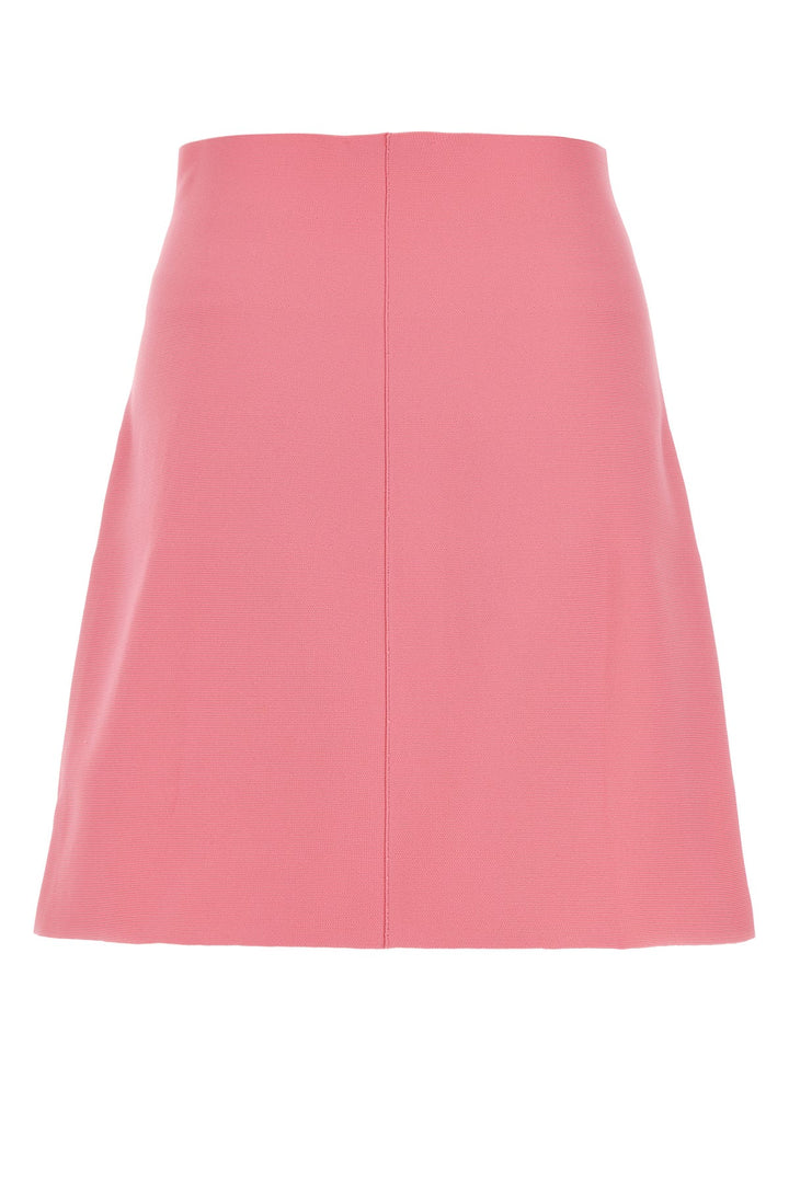 Pink polyester mini skirt