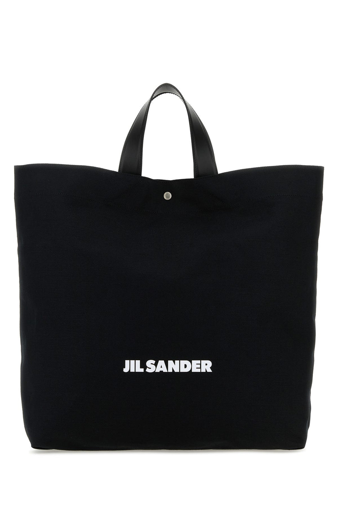 Black canvas shopping bag