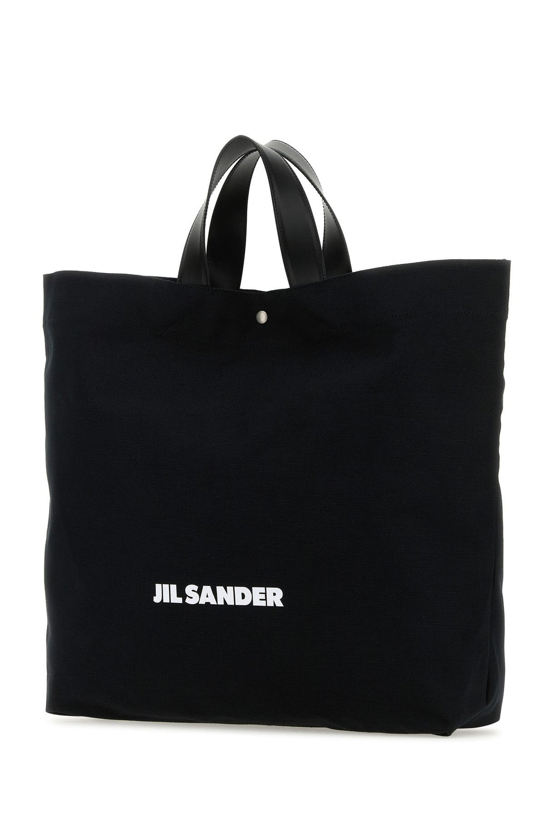 Black canvas shopping bag