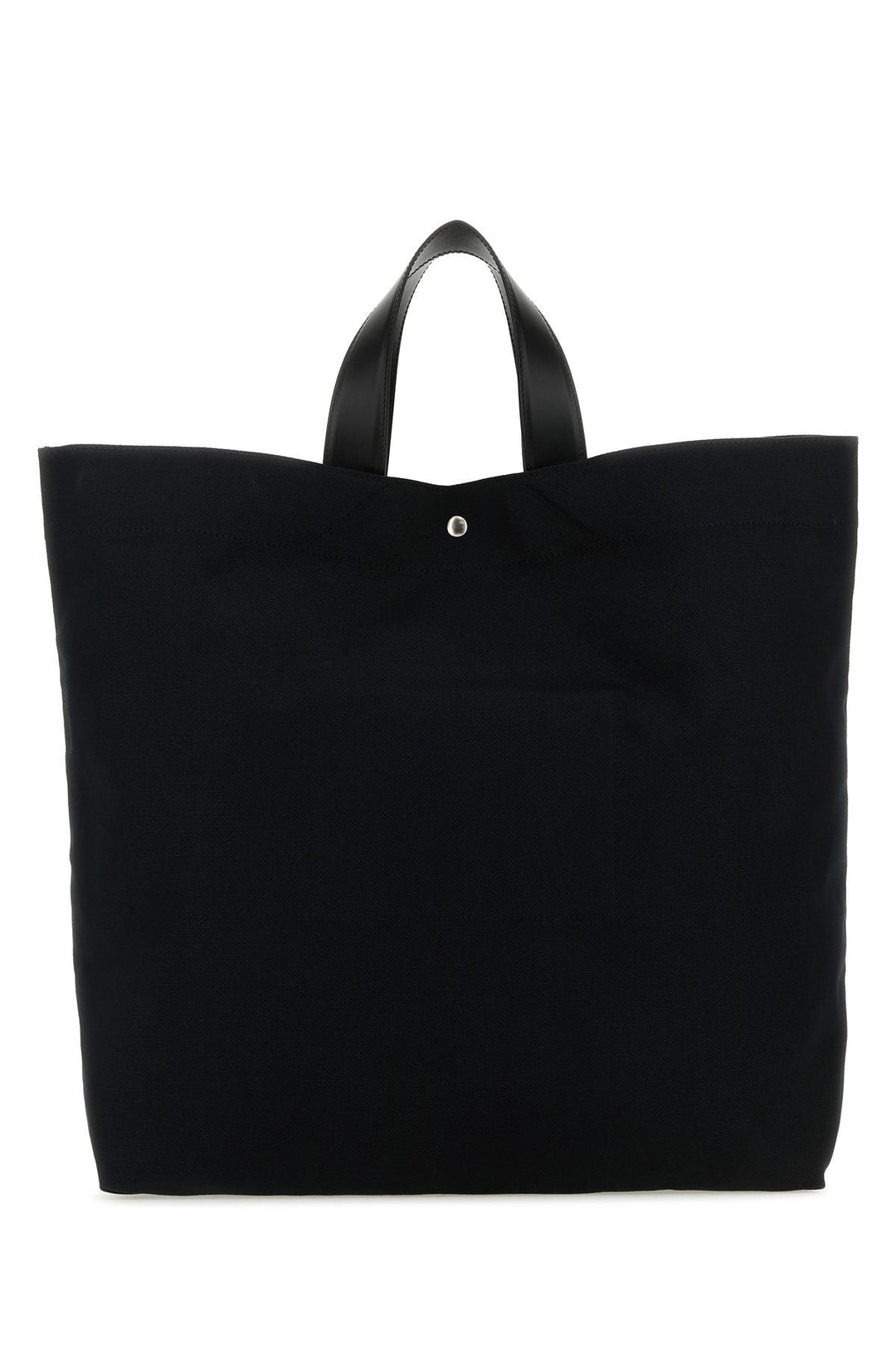 Black canvas shopping bag