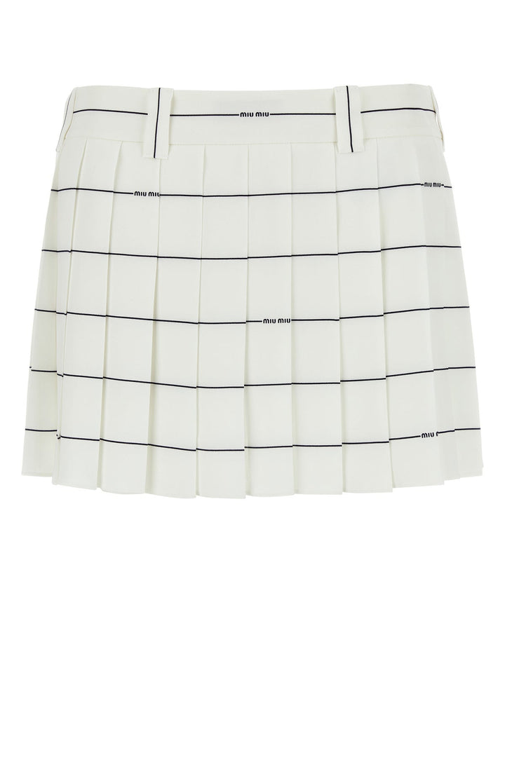 Printed crepe mini skirt