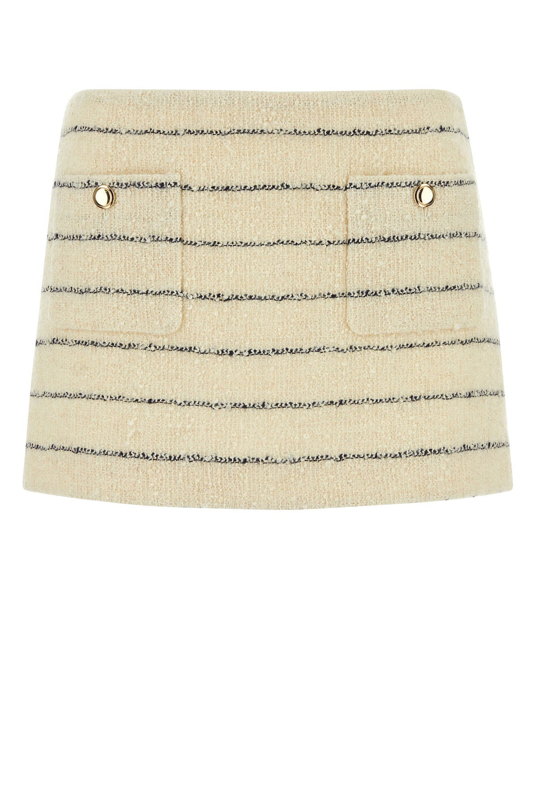 Embroidered bouclÃ© mini skirt