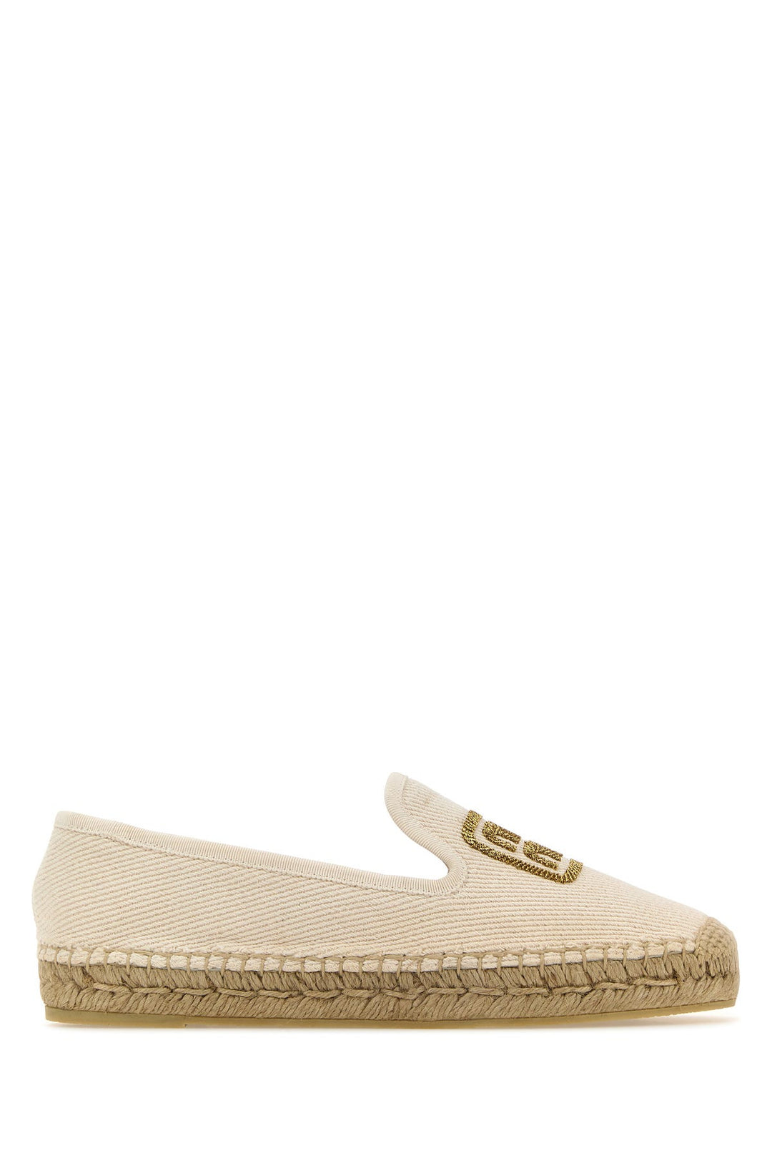 Ivory canvas espadrilles