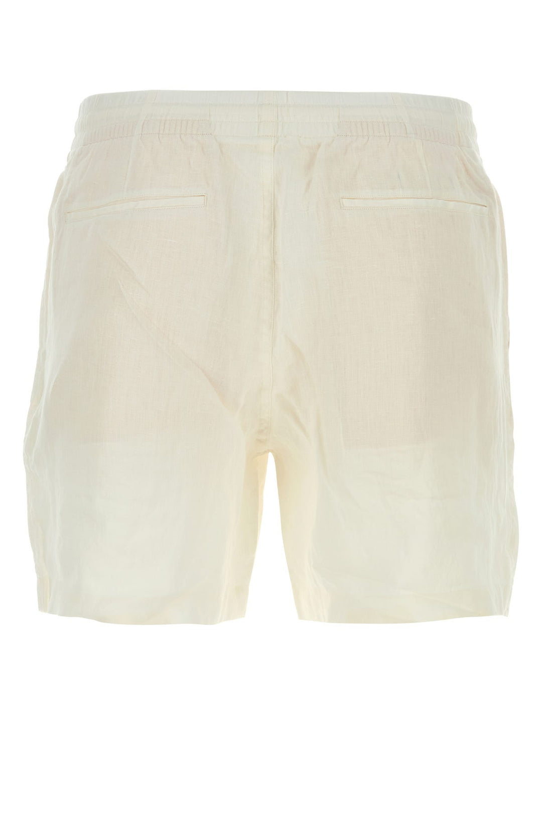 White linen bermuda shorts