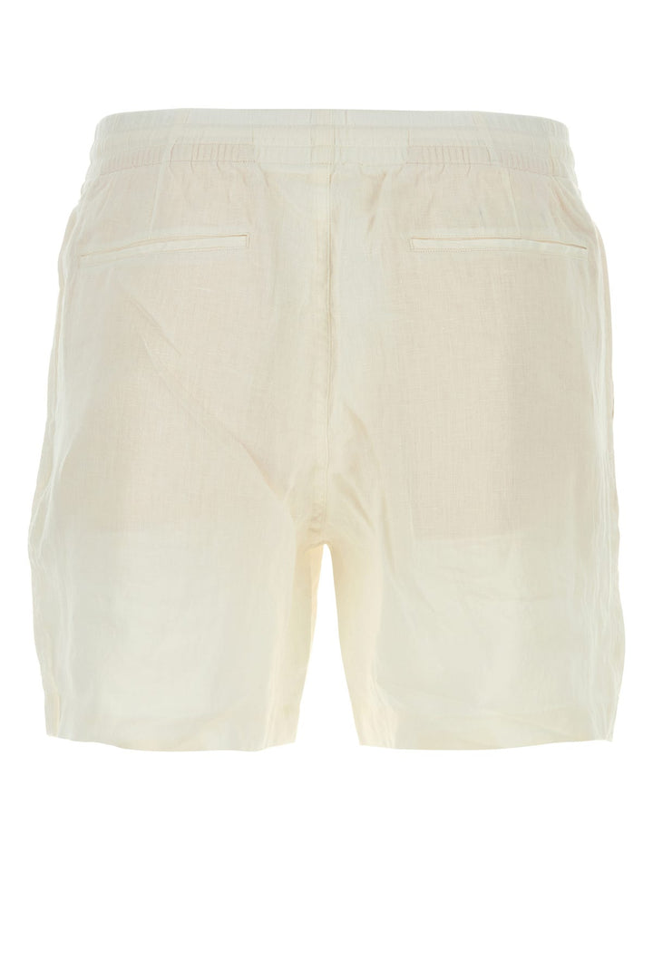 White linen bermuda shorts