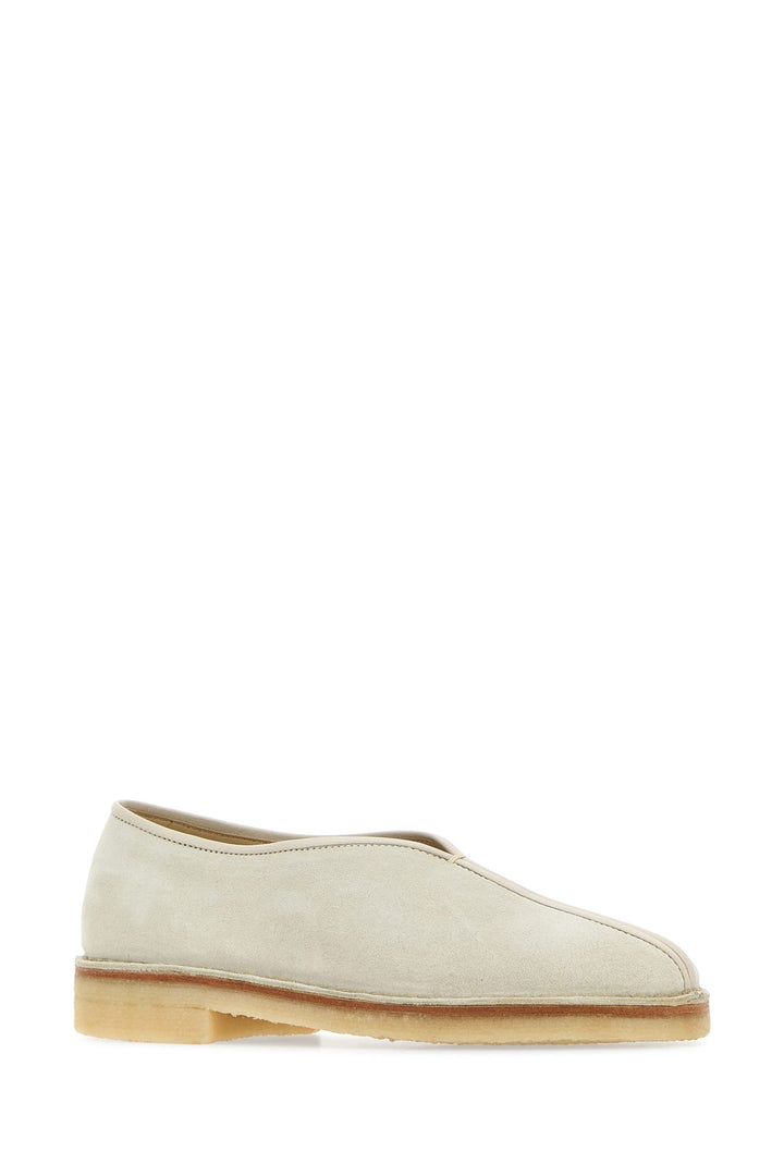 Chalk suede Piped ballerinas