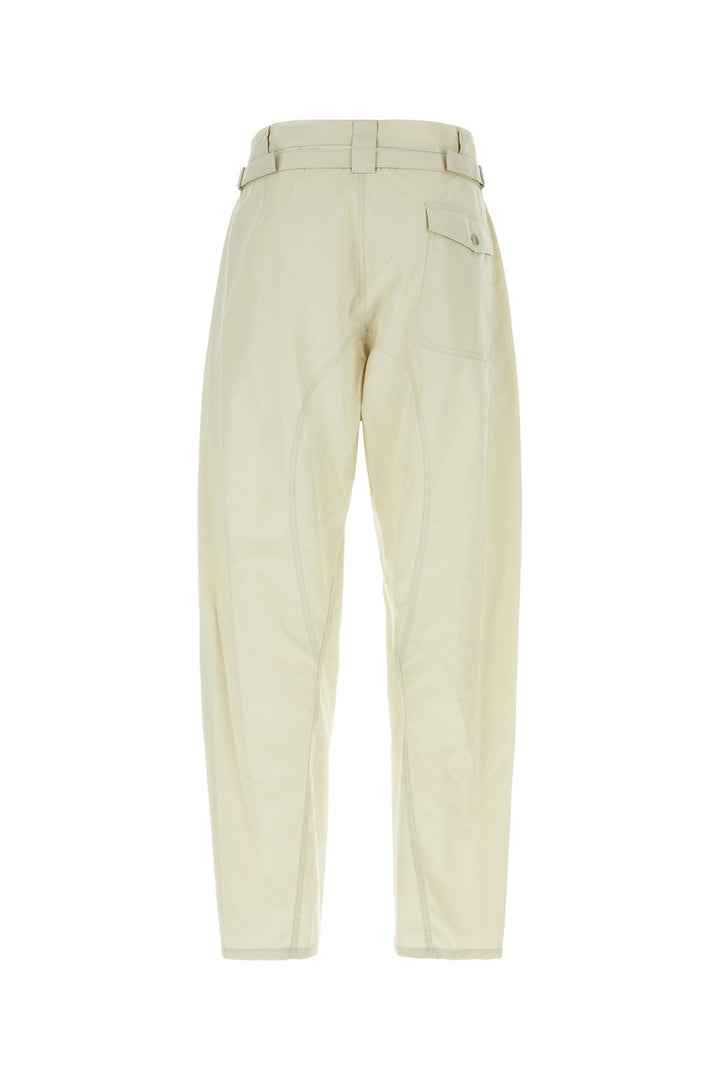 Sand cotton blend pant