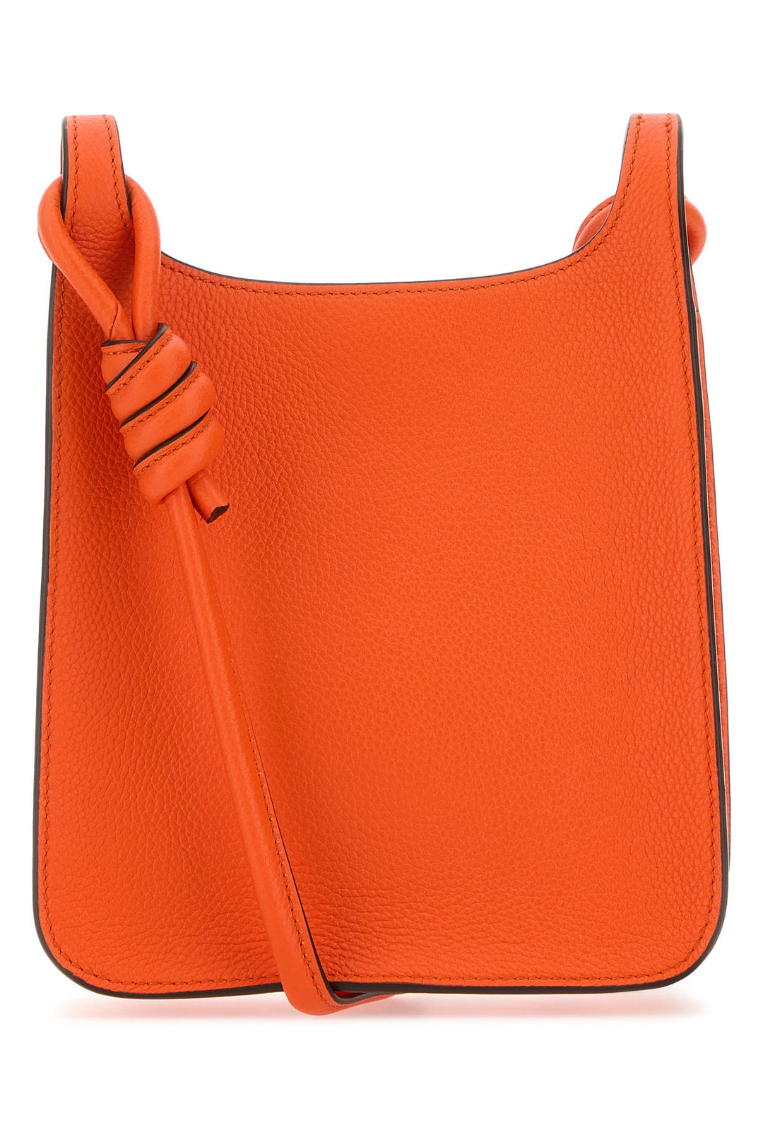 Dark orange leather Mini Himmel Hobo crossbody bag