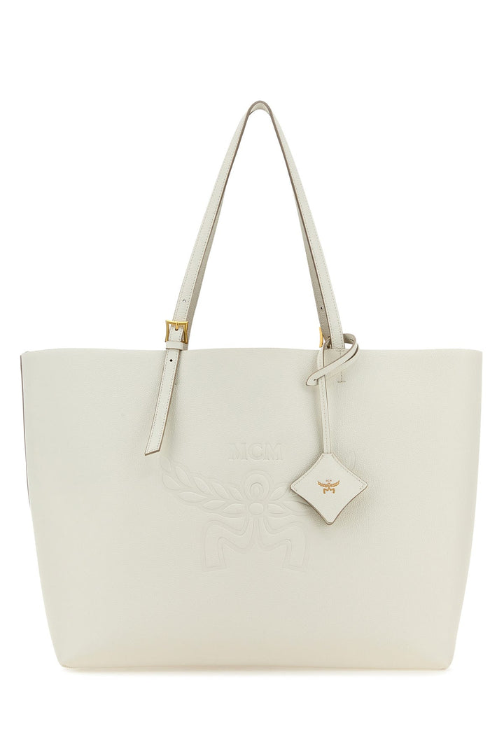 White leather large Himmel shopping bag