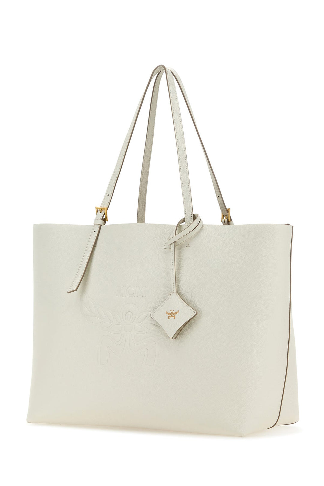 White leather large Himmel shopping bag