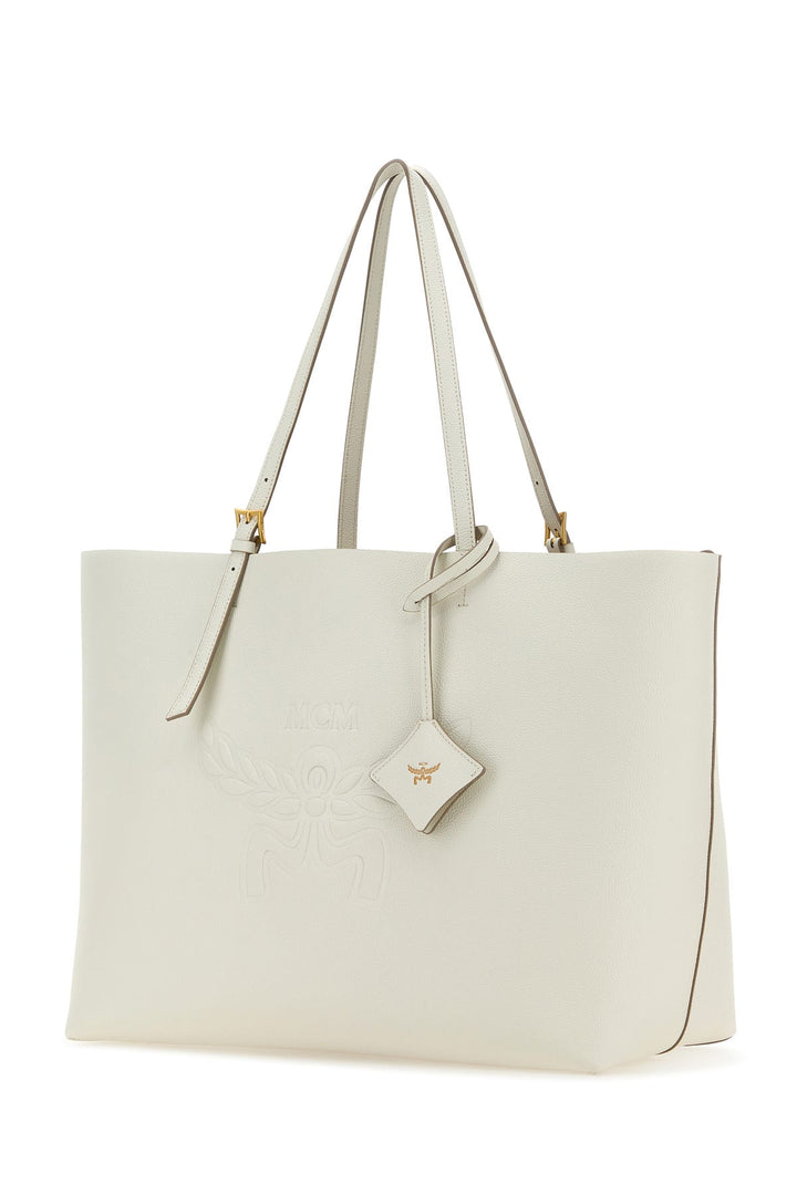 White leather large Himmel shopping bag