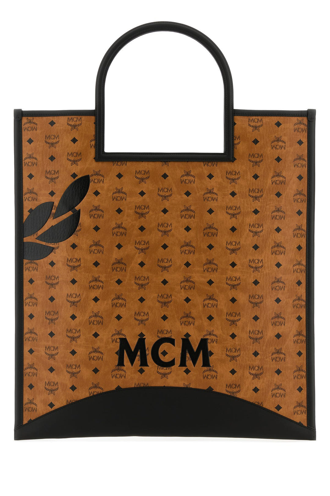 Printed canvas XL Aren shopping bag