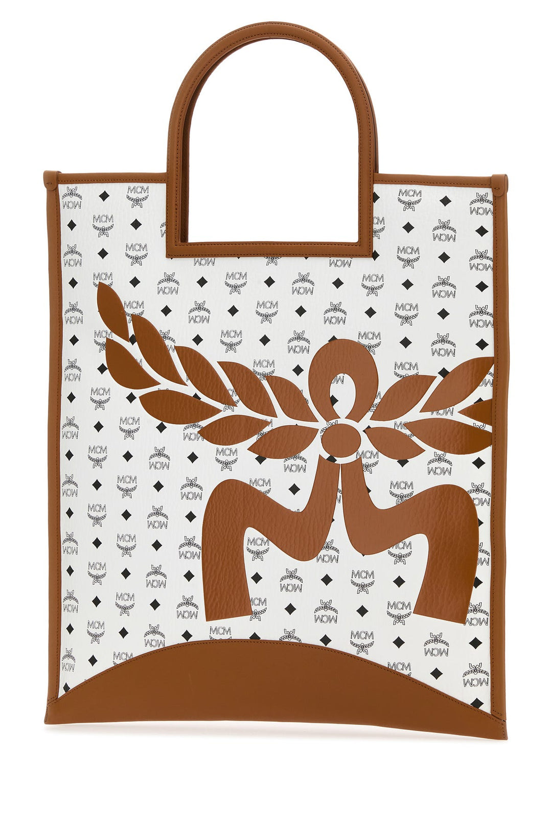 Printed canvas XL Aren shopping bag