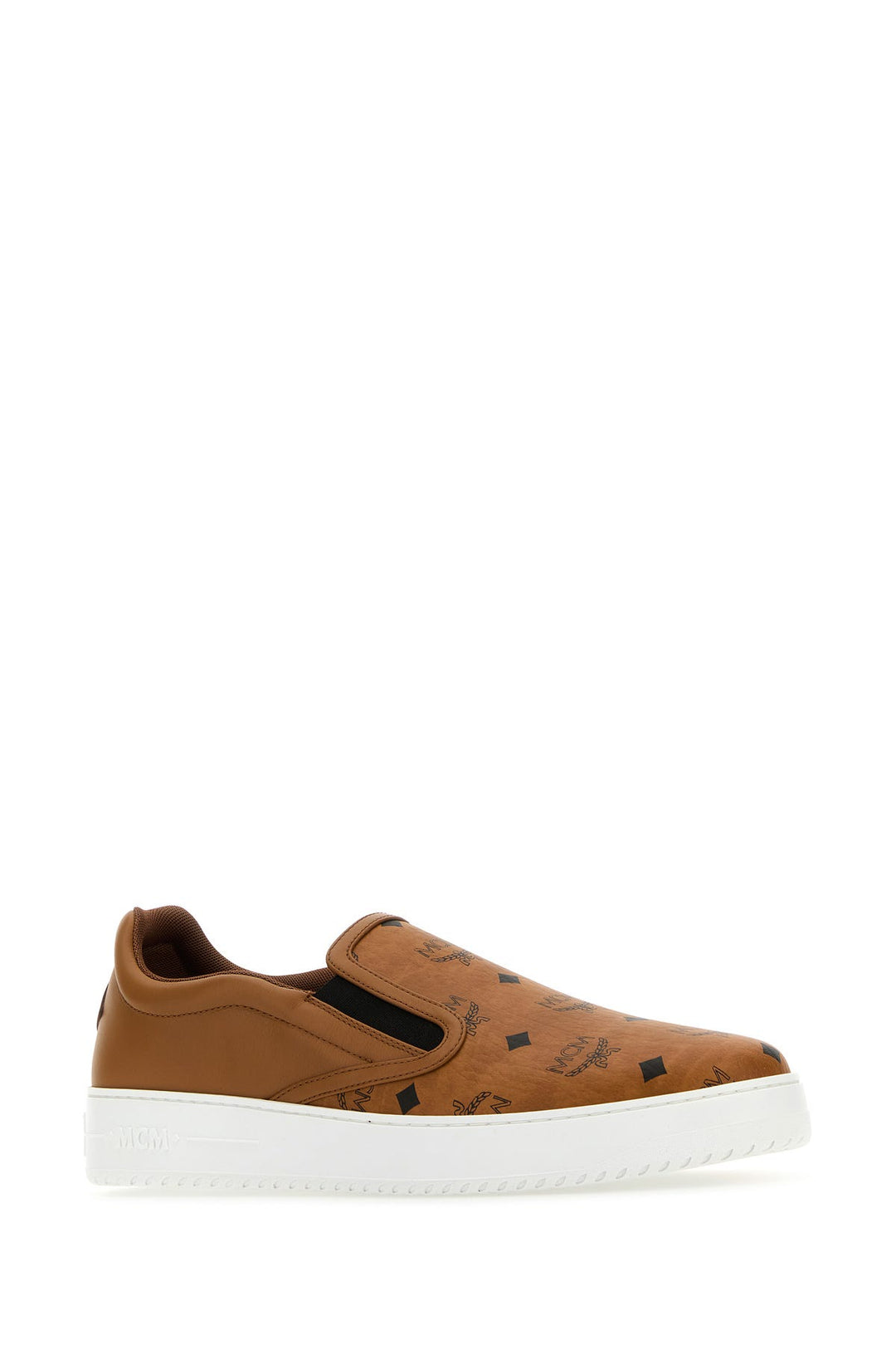 Caramel canvas and leather Terrain slip ons