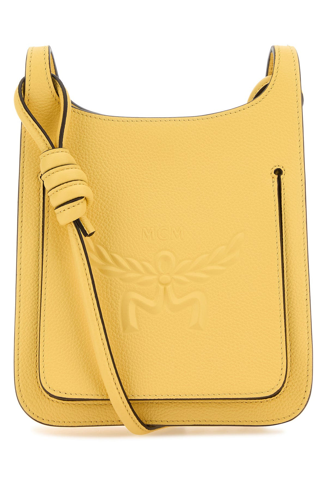 Yellow leather Mini Himmel Hobo crossbody bag