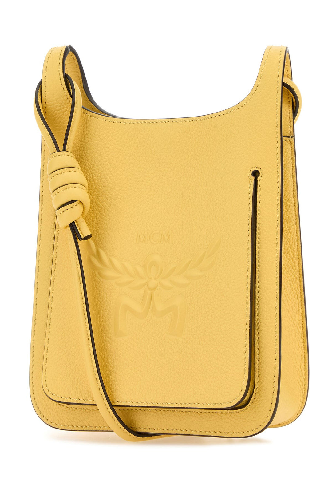 Yellow leather Mini Himmel Hobo crossbody bag