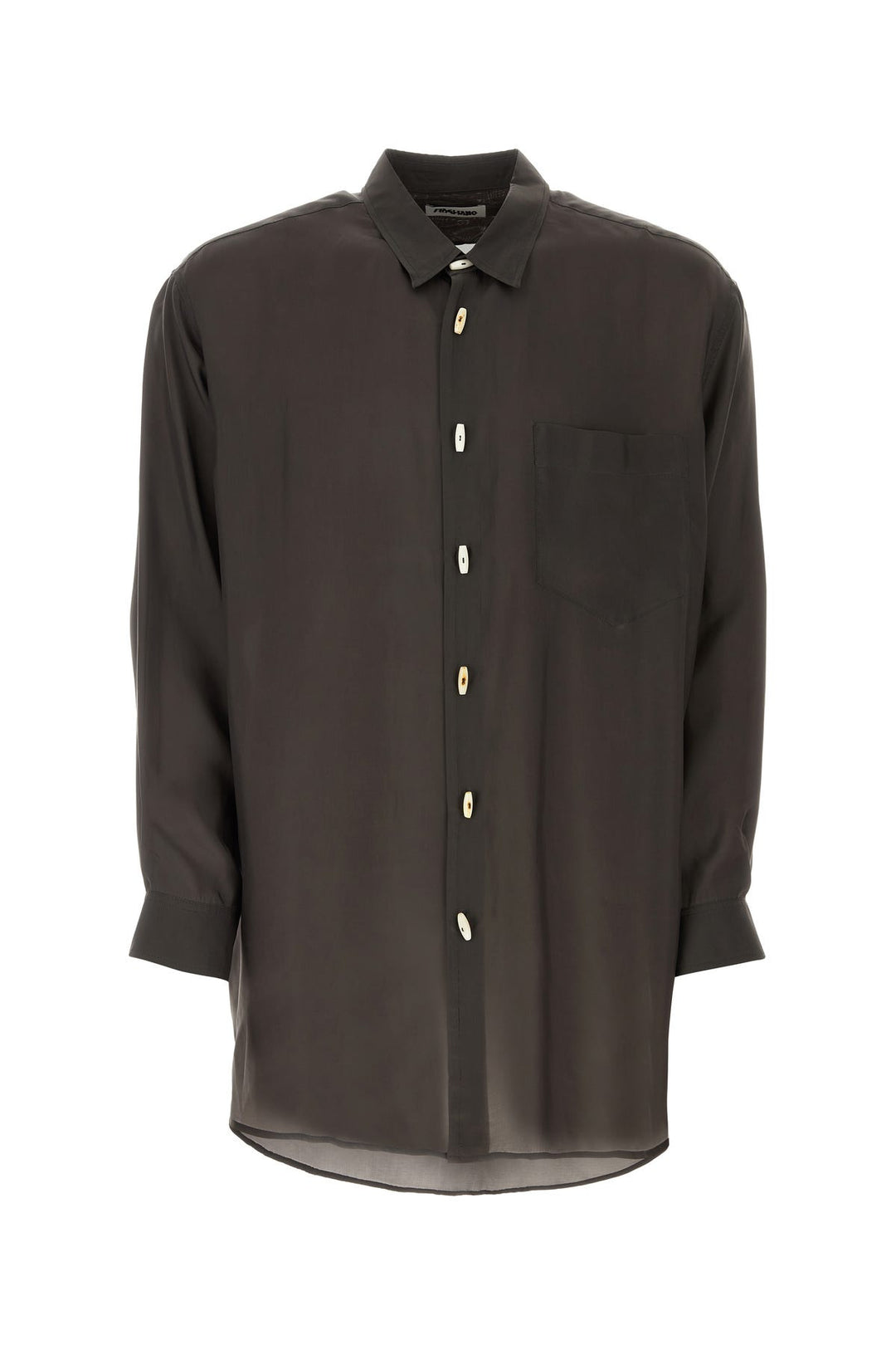 Dark brown viscose shirt