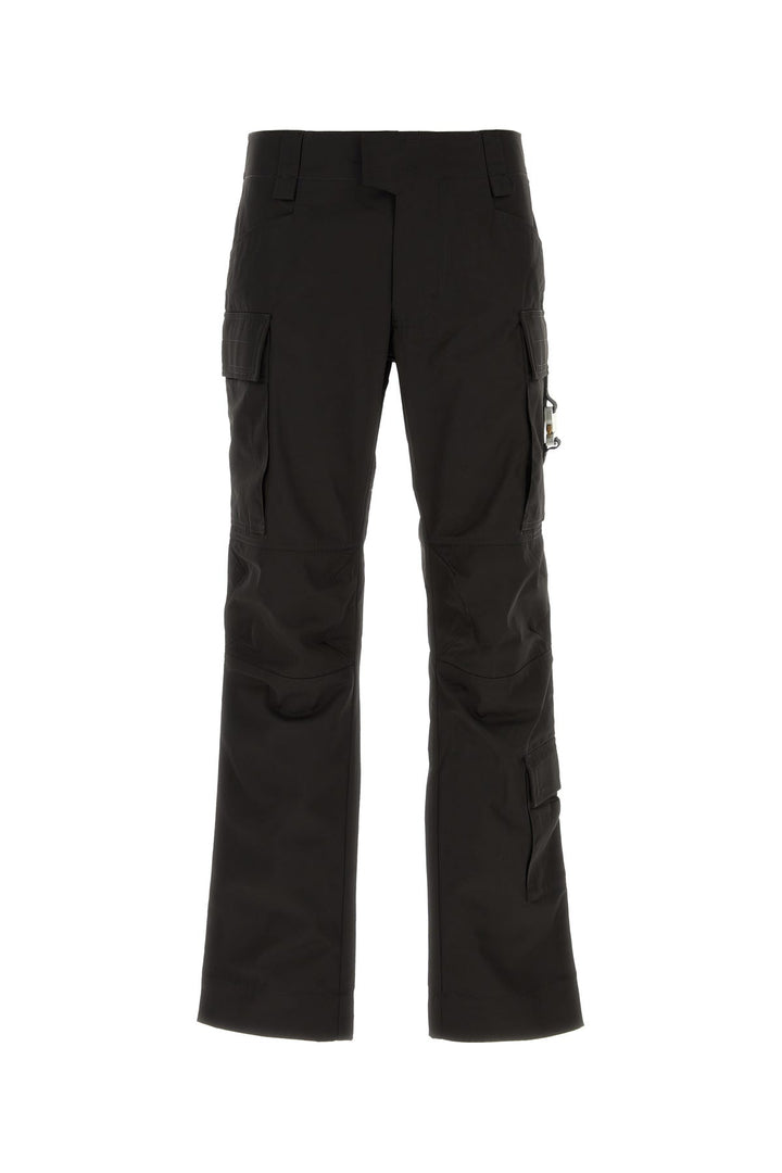 Black polyester cargo pant