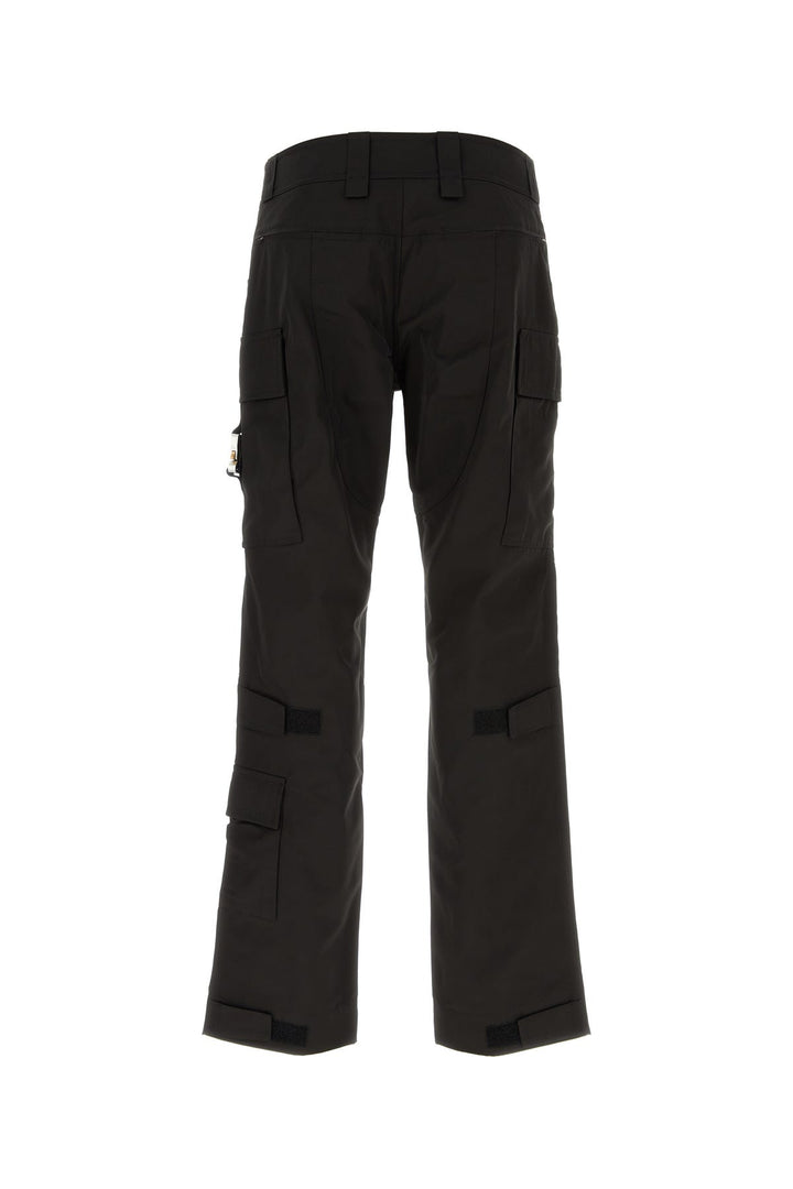 Black polyester cargo pant