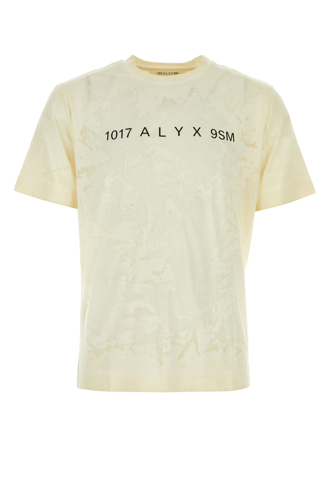 Cream cotton and polyester t-shirt