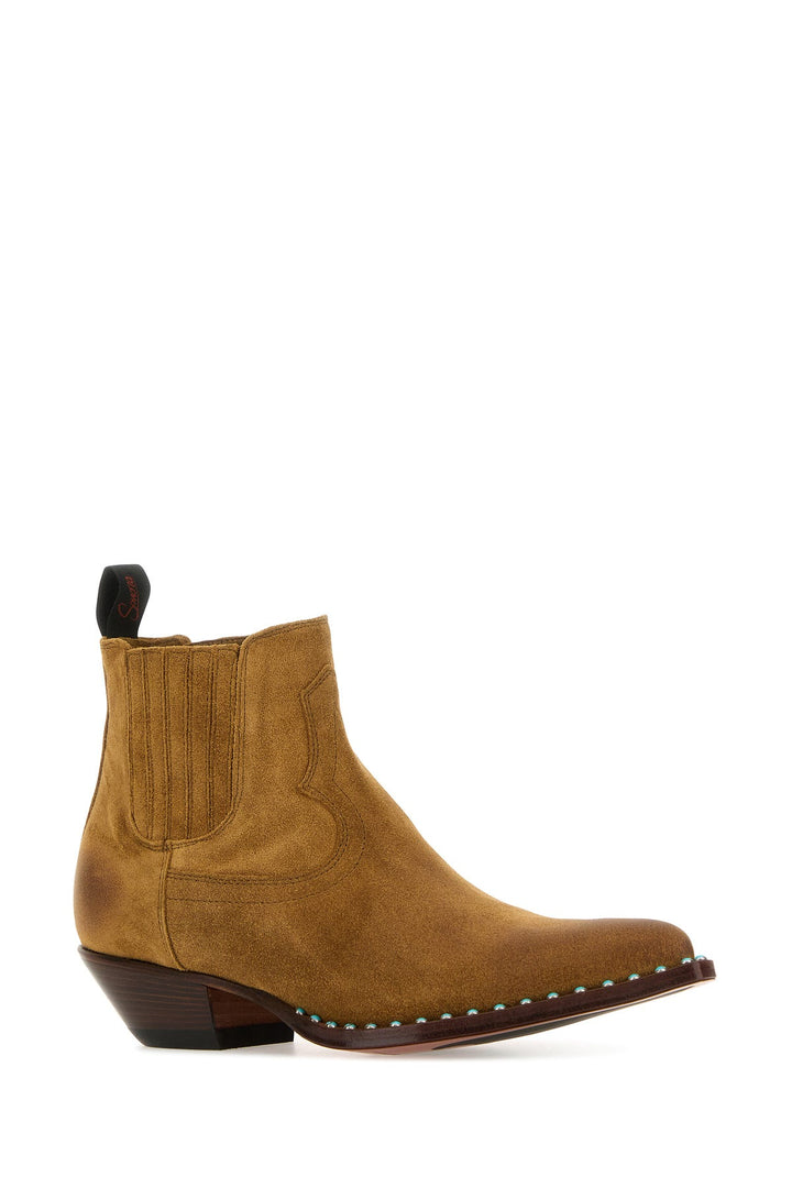 Camel suede Hidalgo Mini ankle boots