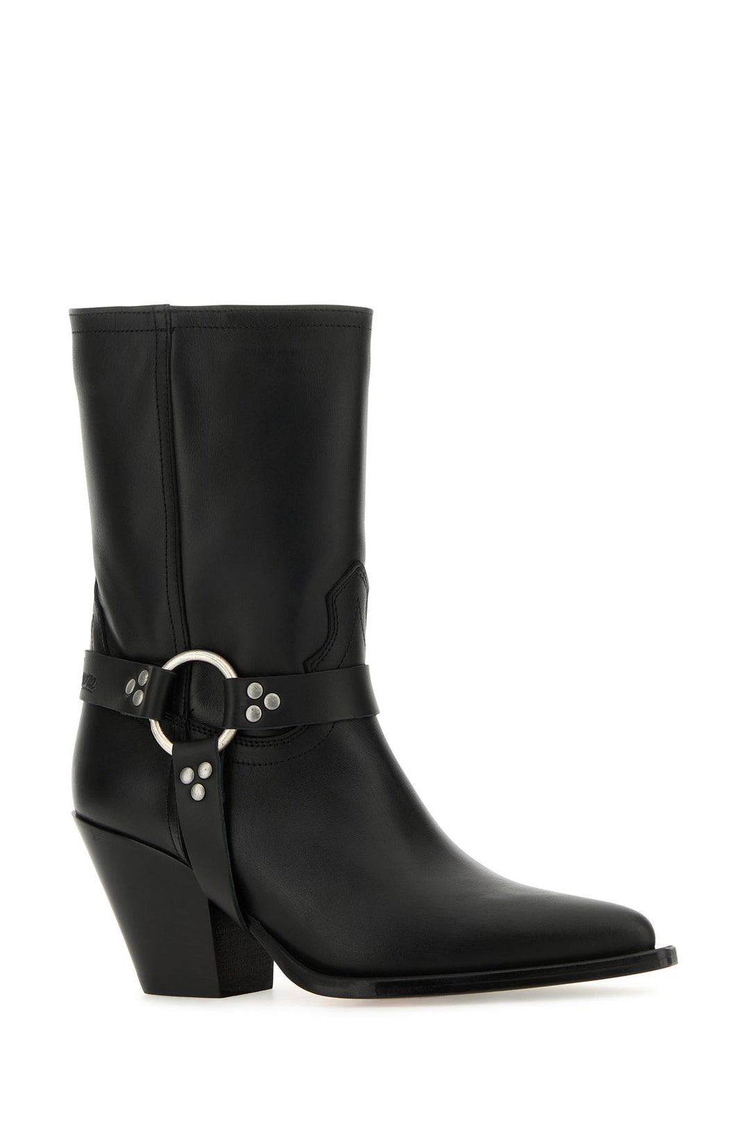 Black nappa leather Atoka ankle boots