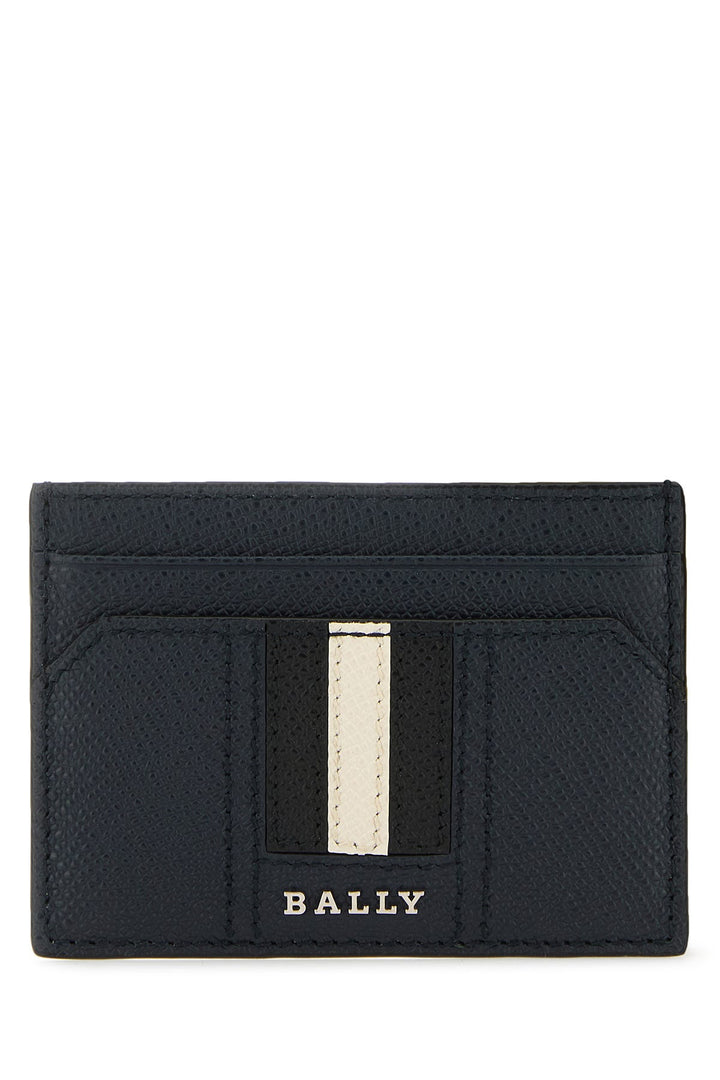 Midnight blue leather cardholder