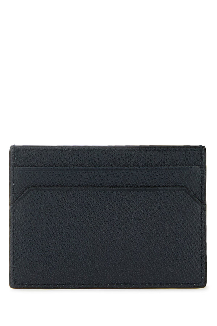 Midnight blue leather cardholder