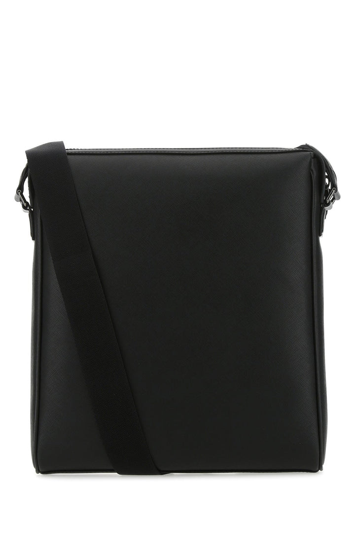 Black leather Mecoy crossbody bag