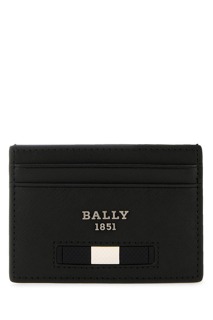 Black leather cardholder