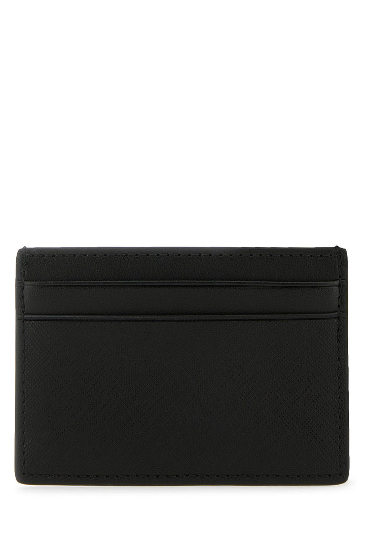 Black leather cardholder