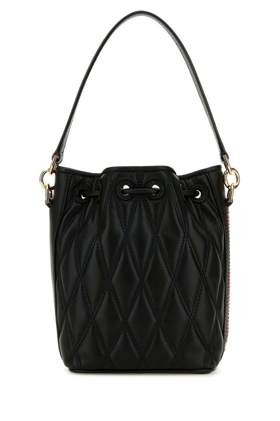 Black leather Donae bucket bag