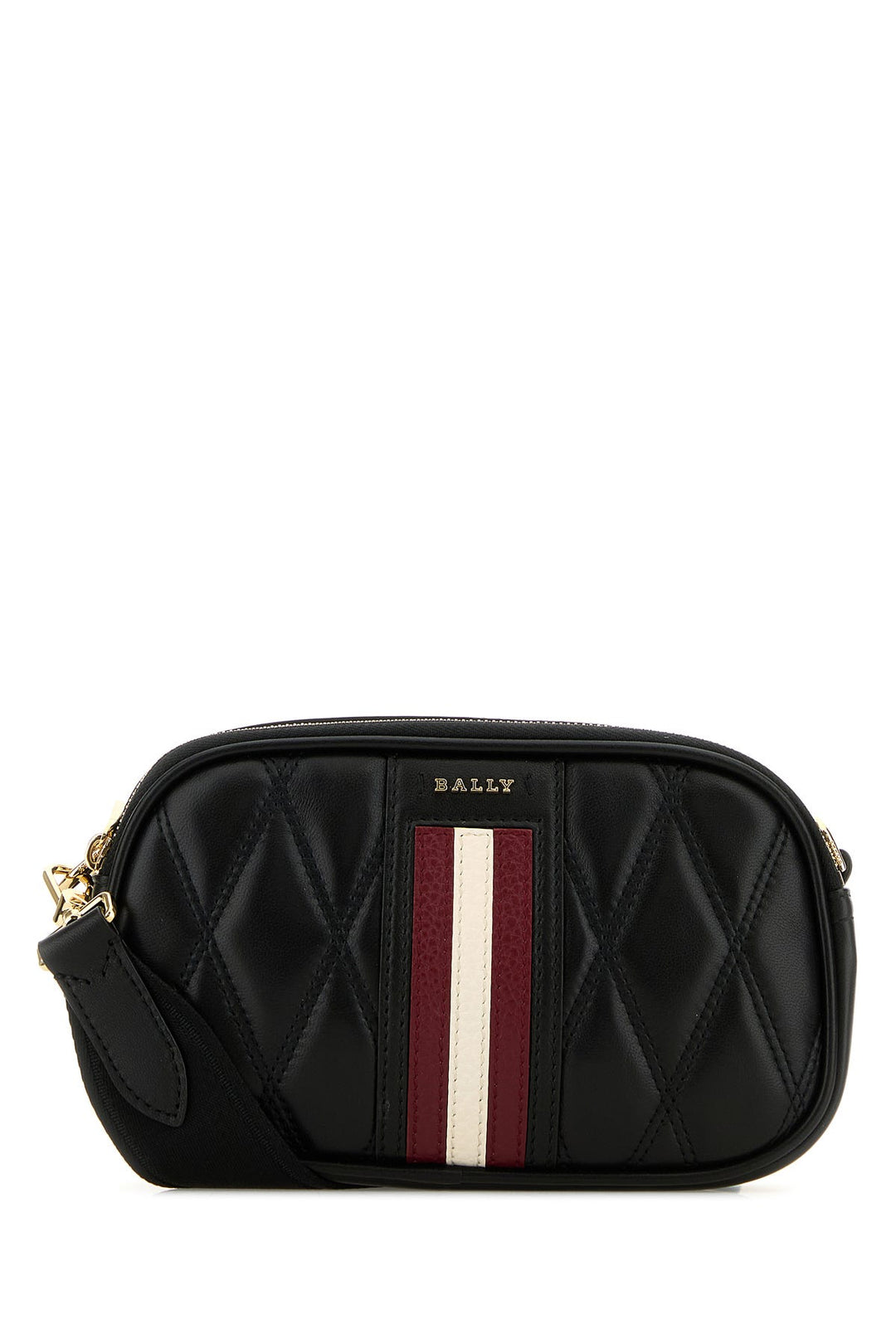 Black nappa leather crossbody bag