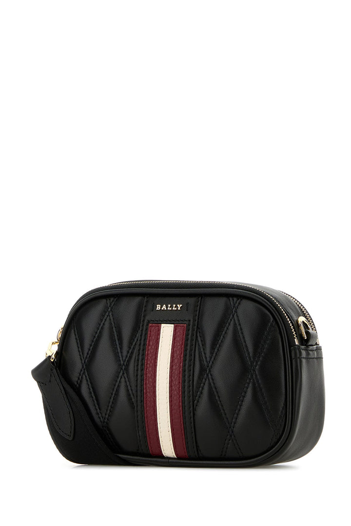 Black nappa leather crossbody bag