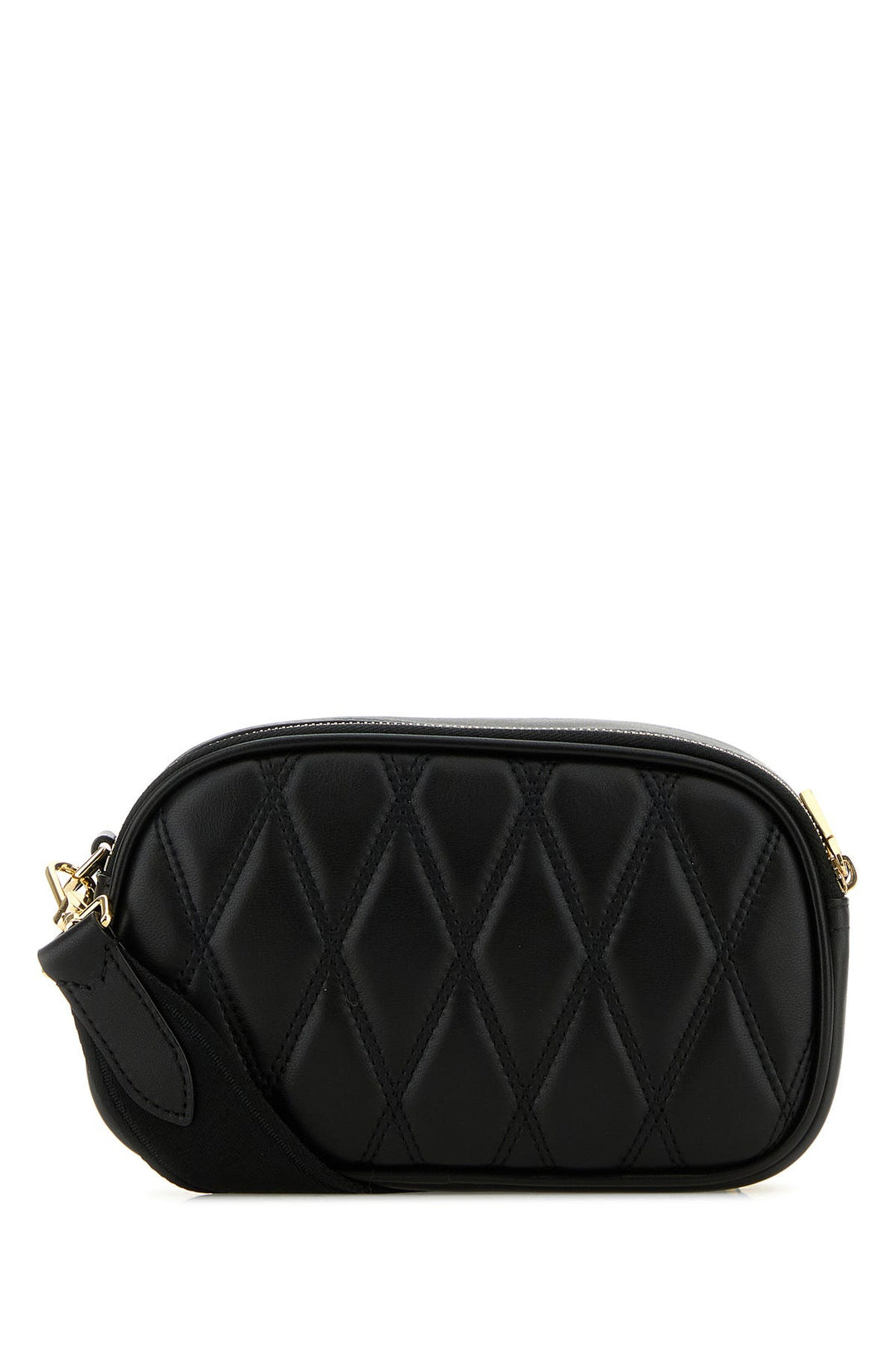 Black nappa leather crossbody bag