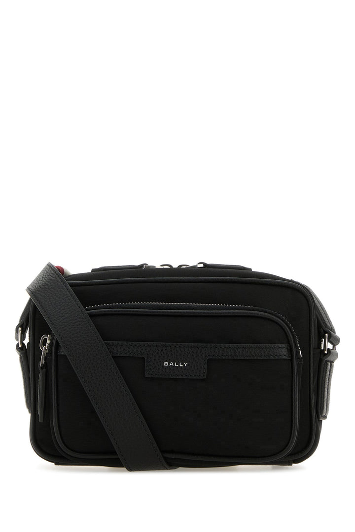 Black canvas Code crossbody bag