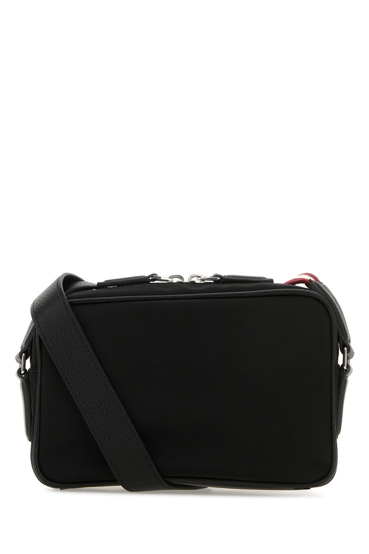 Black canvas Code crossbody bag