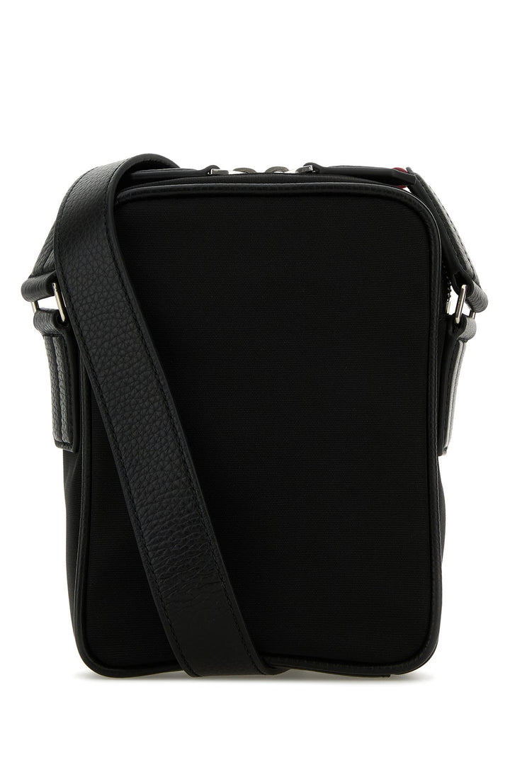 Black canvas Code crossbody bag