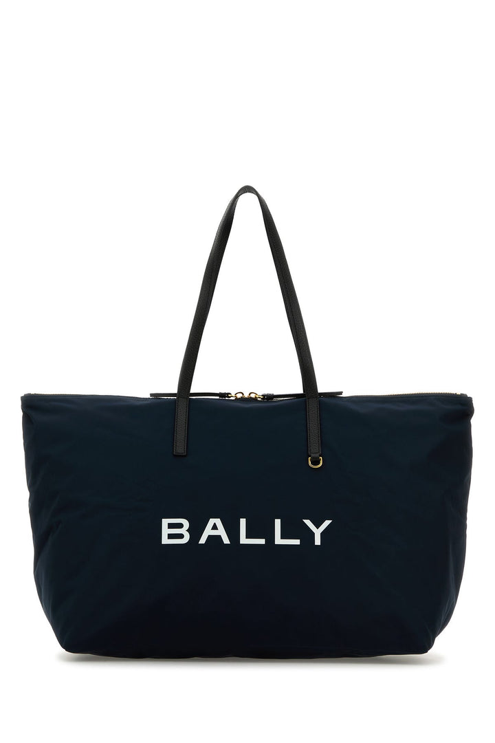 Navy blue fabric shopping bag