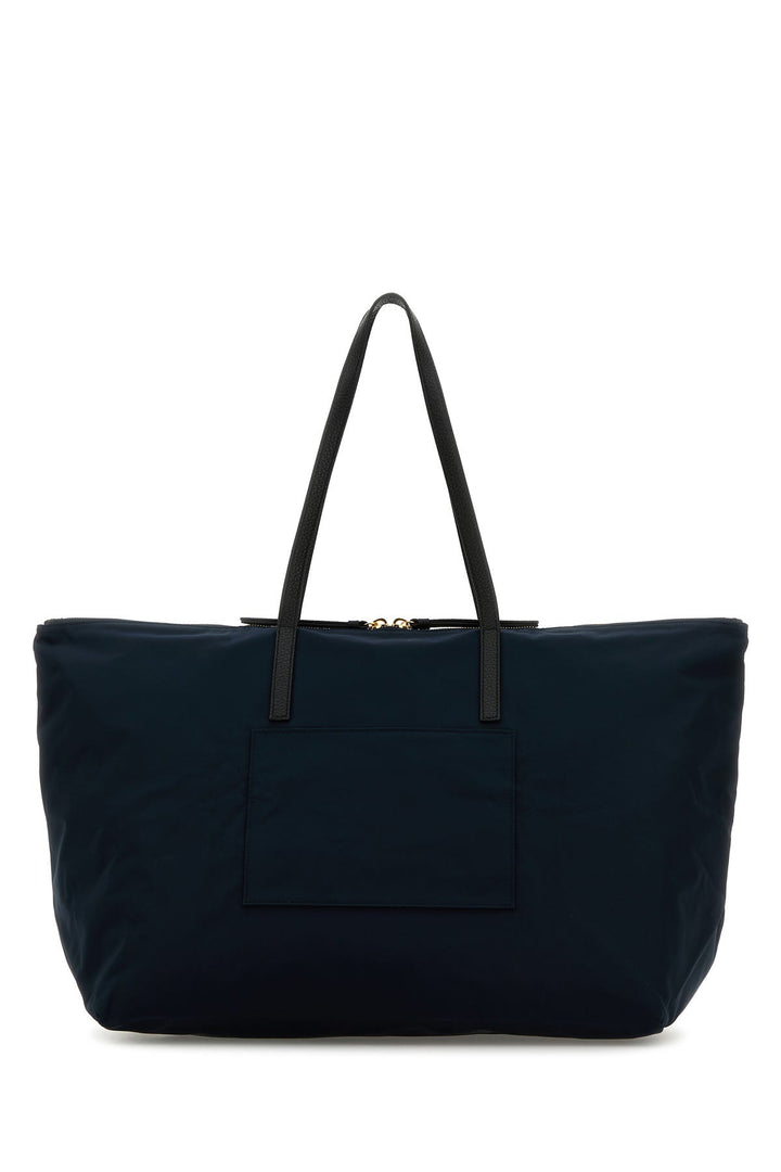 Navy blue fabric shopping bag