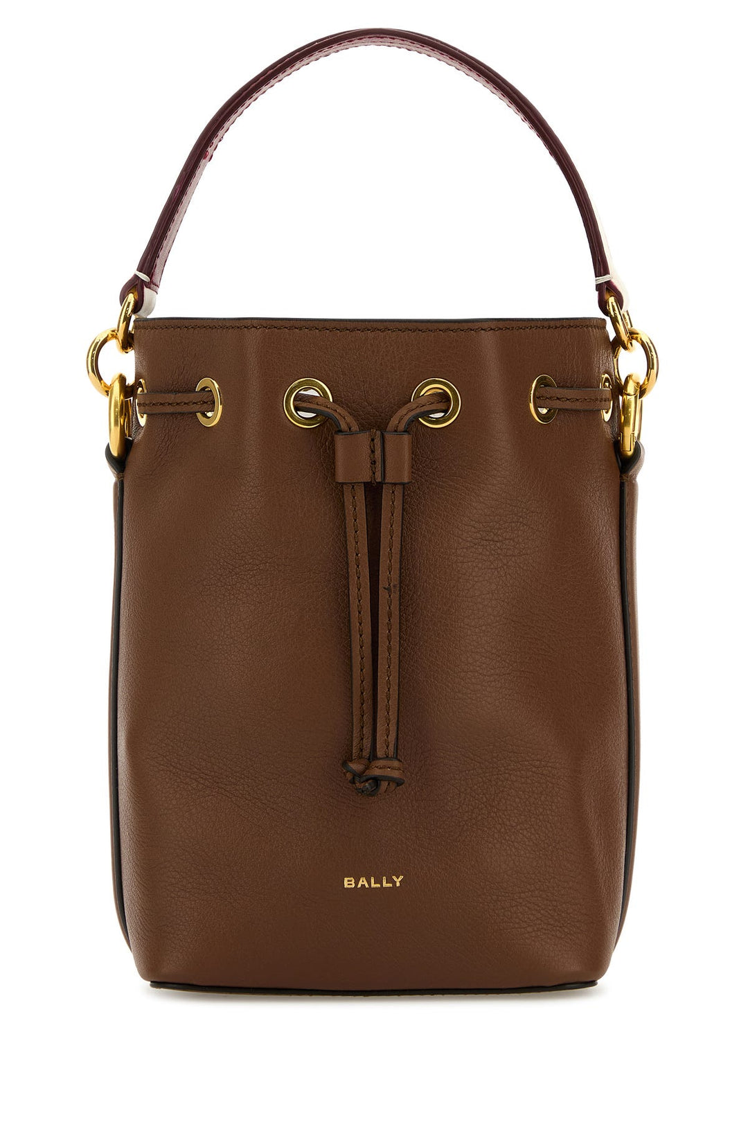 Caramel leather small Code bucket bag