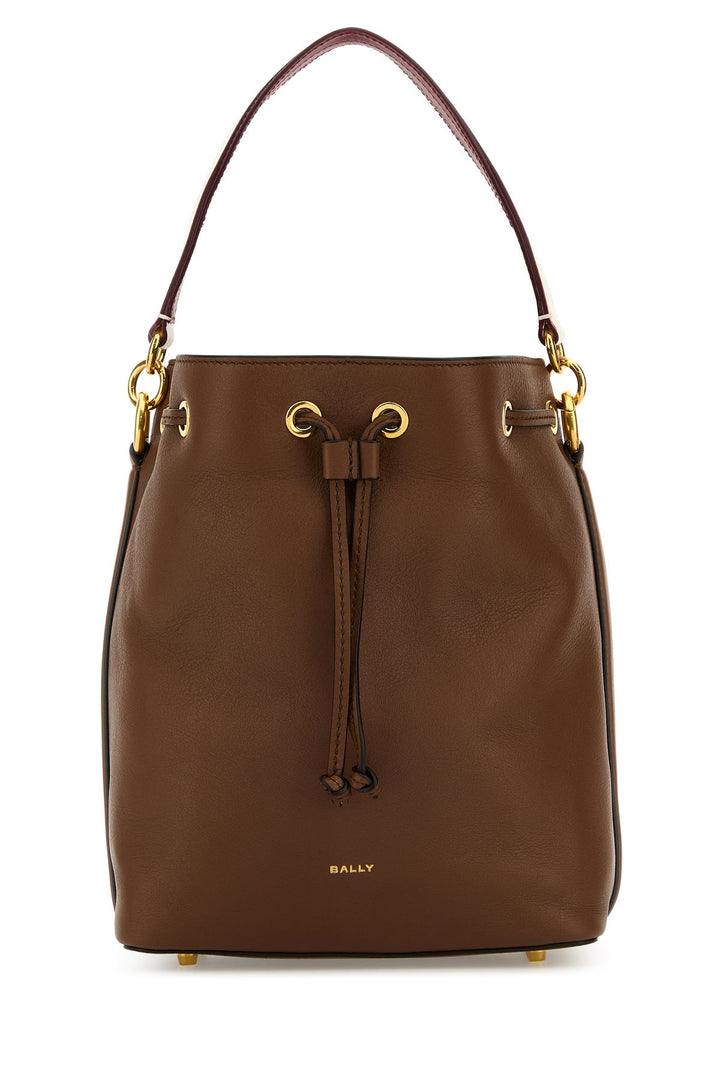 Caramel leather Code bucket bag