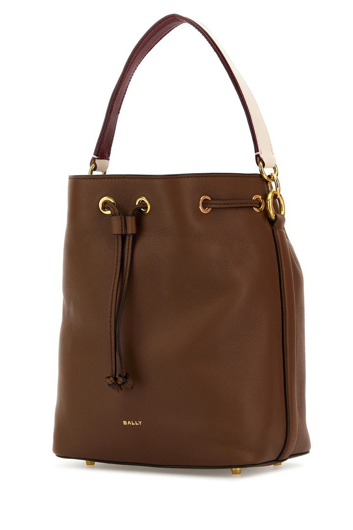 Caramel leather Code bucket bag