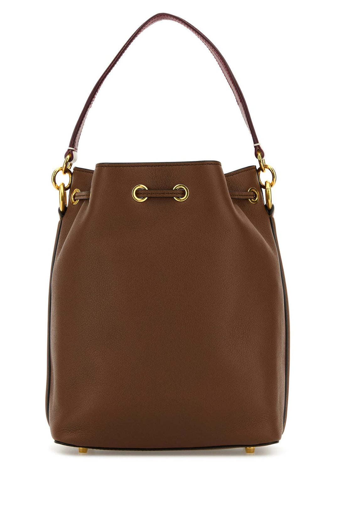 Caramel leather Code bucket bag